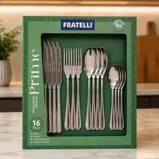 Conjunto Talheres Inox 16 Peças Pratico Resistente Design Elegante Mesa Completa