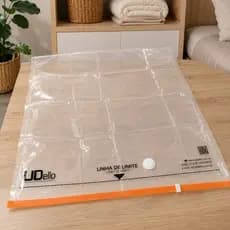 Saco Vácuo Armazenamento Extra Grande 110x100cm Reutilizável Vedação Protetora