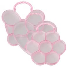 Caixa Organizadora Plástica Rosa 17x14cm – Estojo para Costura, Bijuterias e Artesanato