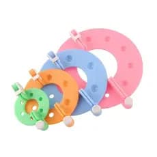 Kit Fazedor de Pom Pom 4 Tamanhos Enrolar Lã Artesanato Crochê Tricô DIY