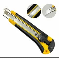 Estilete Profissional 18mm + Lâminas Extras Corte Preciso Papel Papelão EVA Artesanato