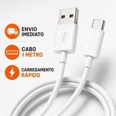 Cabo USB Tipo C Turbo 1m Samsung iPhone CarPlay