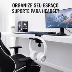 Suporte para Headset Gamer de Mesa com Fixação por Parafuso | Organizador para Fone de Ouvido | Fácil Instalação