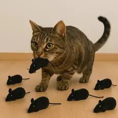 Kit Ratinhos Pet Brinquedo Sonoro Apito Interativo Diversão Gato Cachorro Estímulo Caça Animal Achadinhos