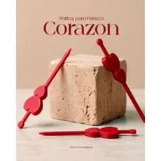 Conjunto de Palitos de Petiscos de Coração Lavável e Reutilizável - 12un