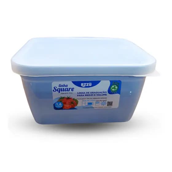 Organizador Square 1600ml Azzú - Cores Sortidas Ref. 6031