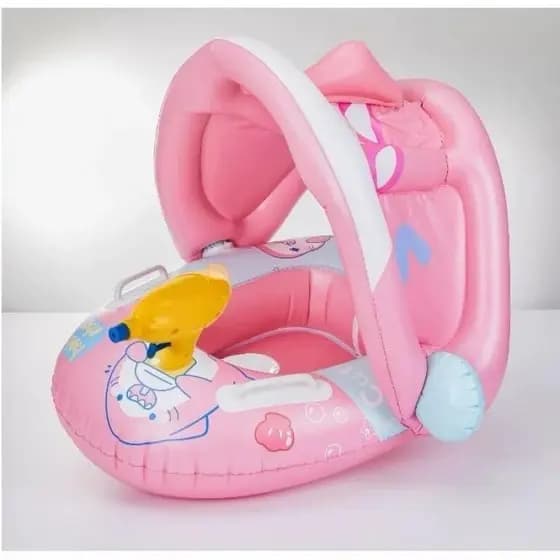 Boia Infantil com cobertura Fralda Inflavel Brinquedo Piscina Parasol Guardasol Unissex