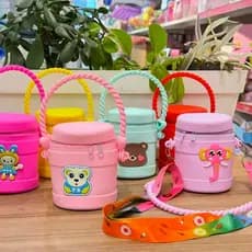Nova mini bolsa transversal infantil, estampa de desenho animado, bolsa de silicone