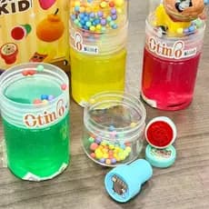 Kit Slime  GLITTER DIVERSÃO EM GEL COM BRINQUEDOS DIY Caixa Com 3 Silime