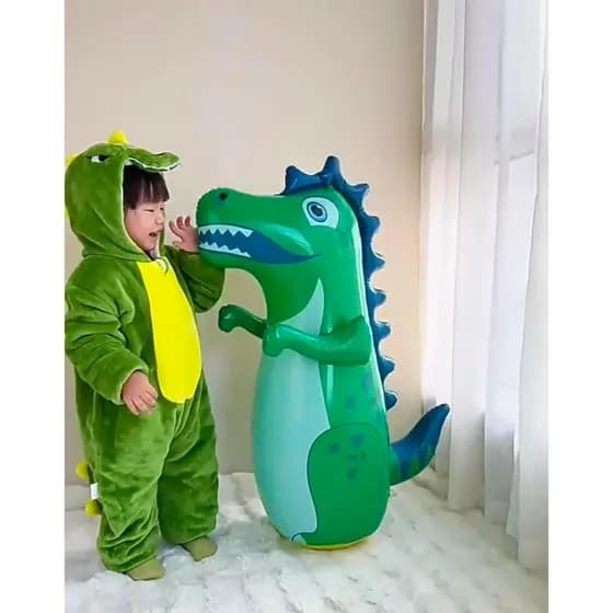 Brinquedo Dinosauro Boxe Inflavel 3D para Crianças João Bobo Gigante (É necessário adicionar água)