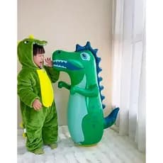 Brinquedo Dinosauro Boxe Inflavel 3D para Crianças João Bobo Gigante (É necessário adicionar água)