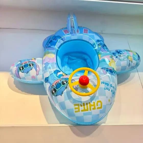 Boia De Natacao Inflavel Infantil Aviao Para Piscina Com Pezinha