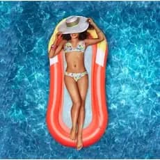 Boia Flutuante inflável de água para Piscina/Boia dobrável e cadeira de descanso Flutuante-155*84CM