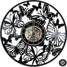 Relógio De Parede Borboletas Relógio de Decorativo 30cm