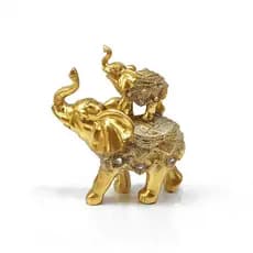 Elefante de Resina Mãe e Filho Decorativo Sabedoria Escultura para Decoração de Mesa, Estante - TELF-K22