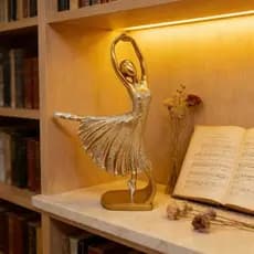 Enfeite Bailarina de Resina Brilhante Escultura para Decorção de Mesa, Escritorio, Estante - MBLN-25 MBLN-10