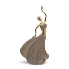 Enfeite Bailarina de Resina Brilhante Escultura para Decorção de Mesa, Escritorio, Estante - MBLN-29D / MBLN-30D