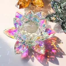 Flor de Lótus de Vidro [ 6cm 10cm 11cm 14cm ] Decorativo para Sala, Escritorio