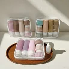 Kit 6 Conjunto de Frascos e Porta Creme para Viagem, 90ml Pote Silicone Portáteis, Porta Shampoo 8308