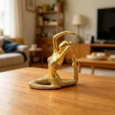 Estatua de Resina Yoga com Gritter Brilhante para Decorção de Mesa, Escritorio - TRES-183