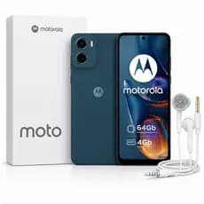 Kit Smartphone Moto E15 - G06- 64GB 4GB RAM Tela Grande Bateria 5000mAh Dual Chip + Fone de Ouvido