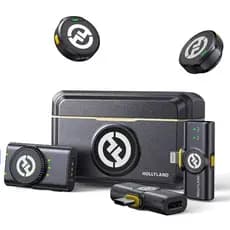 Hollyland Microfone Lapela Lark M2 Combo, conexão Lightning e tipo C, com caixinha para carregar