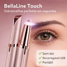 BellaLine Touch Pro Caneta Depiladora Sobrancelha Elétrica Recarregável USB LED Depilador Facial Portátil Sem Dor