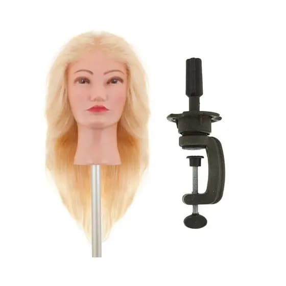 Cabeça De Boneca P/ Treino Cabelo Natural Platinado