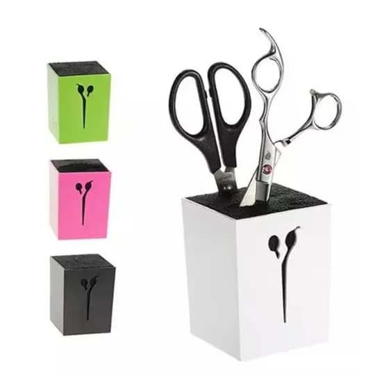 Porta Tesoura Profissional Suporte De Mesa Prático 10 Un