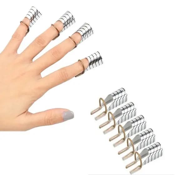 Moldes Reutilizável Unha Gel Postiça Acrigel Porcelana  5 Un