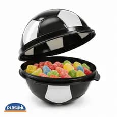 Kit 15 Porta Mix Bola De Futebol Pote Preto Lembrancinhas Aniversário