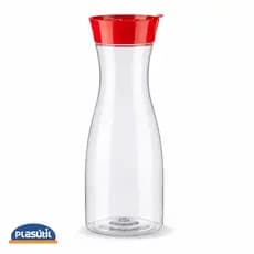 Garrafa Transparente de Hotel Pinterest Pousada Água Suco 1 Litro Plástico C/ Tampa - Plasútil