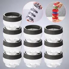 Kit 10 Potes Porta Tempero Empilhável 155ml Gire e Trave