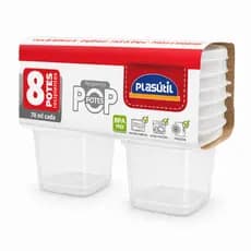 Conjunto Jogo 8 Potes Potinhos Plasútil 70ml
