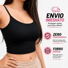 Cropped Feminino Suplex Alça Fina Forro Duplo Blusa Feminina Blusinha Basica Blusa Regata Academia