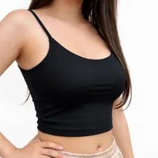 Cropped Feminino Suplex Alça Fina Forro Duplo Blusa Feminina Estilosa Regata Academia Blusa basica