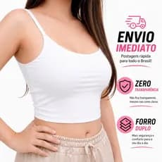 Cropped Feminino Suplex Alça Fina Forro Duplo Blusa Basica Blusa Feminina Blusinha Regata Academia