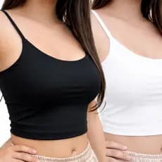 KIT 2 Cropped Feminino Suplex Alça Fina Forro Duplo Regata Academia Blusa Casual básico Moda Feminina
