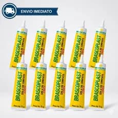 Cola de Contato Brascolast 75g Kit 10 Unidades Alta Fixação Cola de Sapateiro - Custo-Benefício
