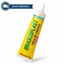 Cola de Sapateiro Brascoplast 17g 75g Sem Toluol Contato Couro MDF Borracha Madeira Resistência Água