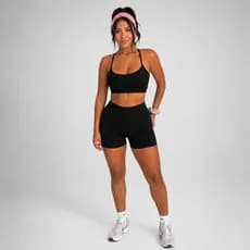 Conjunto Short e Top Fitness Treino Conjunto Feminino Esportivo Short com Bolso Compressão Promoção