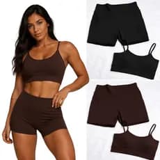 CONJUNTO DE ACADEMIA FEMININO - TOP E SHORT