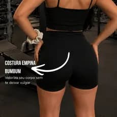 CONJUNTO FITNESS FEMININO TOP E SHORT COM BOLSO DE COMPRESSÃO