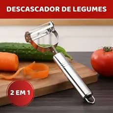 Descascador e Fatiador De Legumes 2 Em 1 - Praticidade Em Dobro Na Sua Cozinha