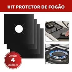 Kit 4 Peças Protetor de Fogão Antiaderente Reutilizável Lavável Resistente Fácil Limpeza