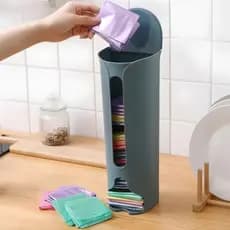 Suporte Multiuso para Sacola de Lixo – Sem Furo, Organizador para Porta de Armário, Cozinha, Banheiro e Lavanderia