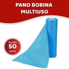 Rolo de Pano Multiuso Life clean 25m com 50 unidades 28x50cm – Bobina Perfurada Tipo Perfex para Limpeza Pesada e Leve