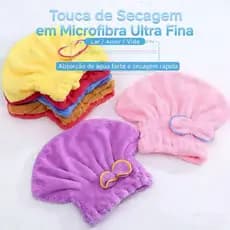 Touca de banho, secagem rápida, altamente absorvente, para secar o cabelo.