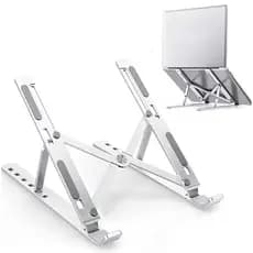 Suporte Dobrável para Notebook em Alumínio, Ergonômico e Antiderrapante