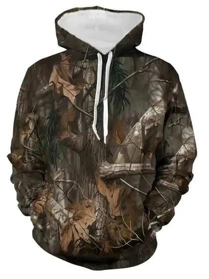 Primavera Outono Folhas Camuflagem 3D Hoodies , Homem/Mulher Solto Topos Designer Moletom Oversized Harajuku y2k Roupas